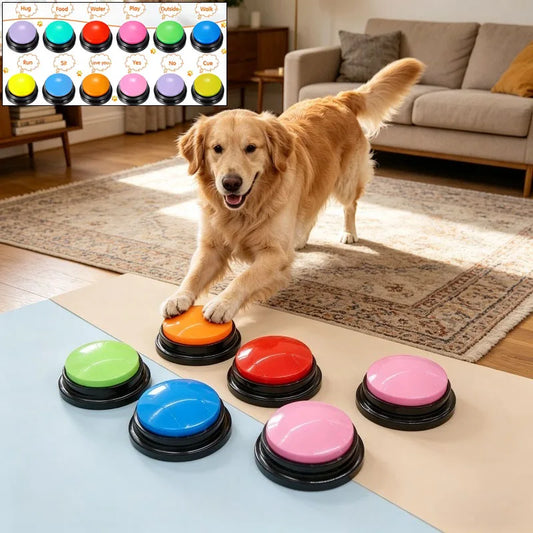 Dog Toys Funny Recordable Pet Travel Talking Pet Starters Pet Speaking Buttons Portable Cute Pet Supplies Communication Dog