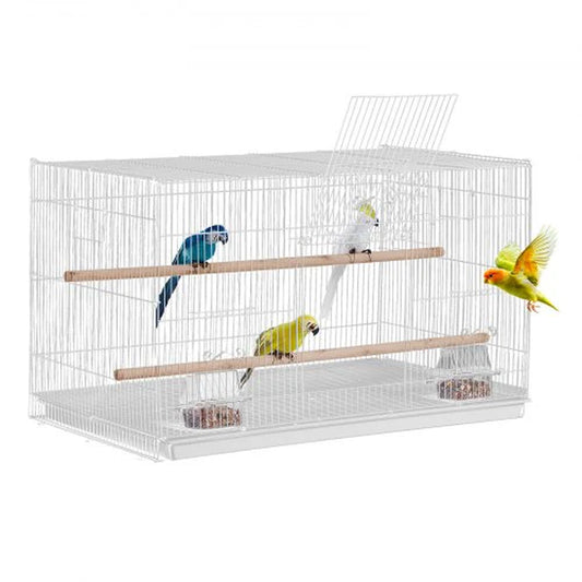 30-Inch Flight Bird Cage, Stackable Bird Cage for Small Parrots Canaries Cockatiels Lovebirds Finches Budgies Conures Macaws Pet Travel Birdcage with Handle and Perches