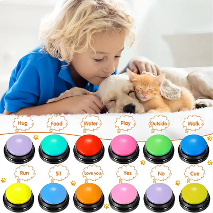 Dog Toys Funny Recordable Pet Travel Talking Pet Starters Pet Speaking Buttons Portable Cute Pet Supplies Communication Dog