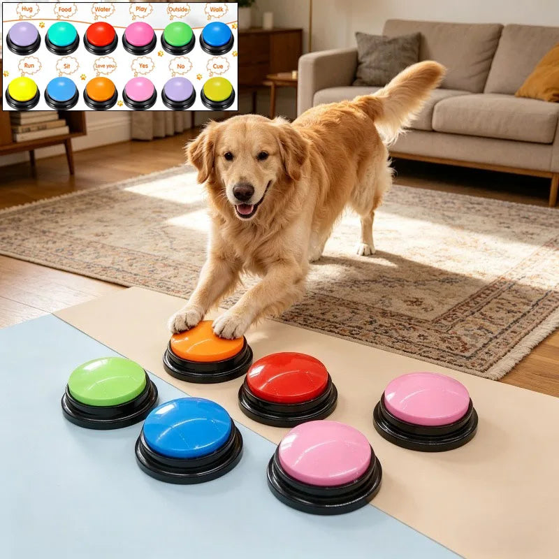 Dog Toys Funny Recordable Pet Travel Talking Pet Starters Pet Speaking Buttons Portable Cute Pet Supplies Communication Dog