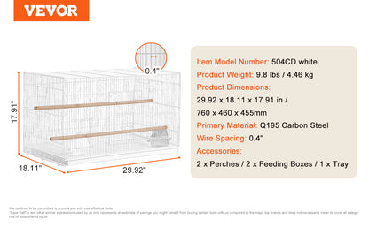 SkyNest™ Premium Flight Cage  Portable, Stackable & Spacious