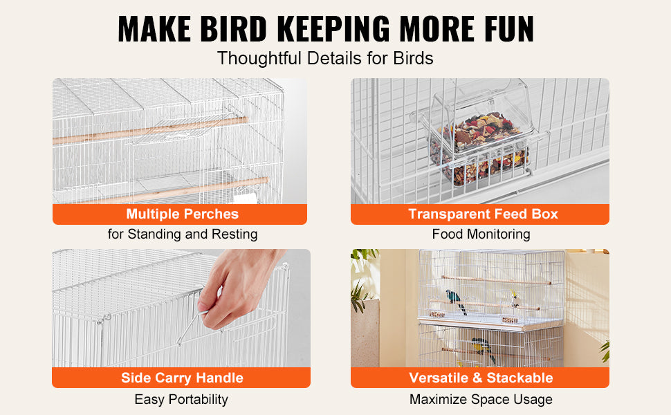 SkyNest™ Premium Flight Cage  Portable, Stackable & Spacious
